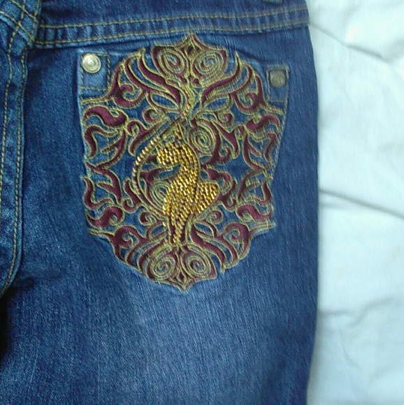 BABY PHAT GIRLS VINTAGE JEANS SIZE 8 - Picture 3 of 8